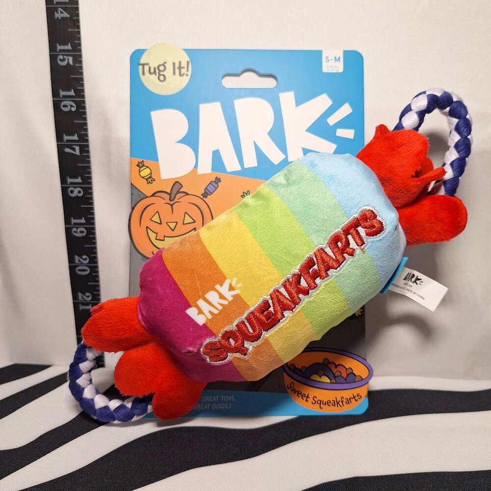 NWT Bark SqueakFarts Dog Toy S-M